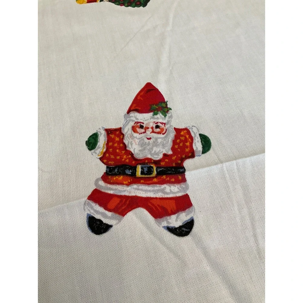 Christopher Radko Christmas Seasonal Holiday Celebrations Tablecloth White Round